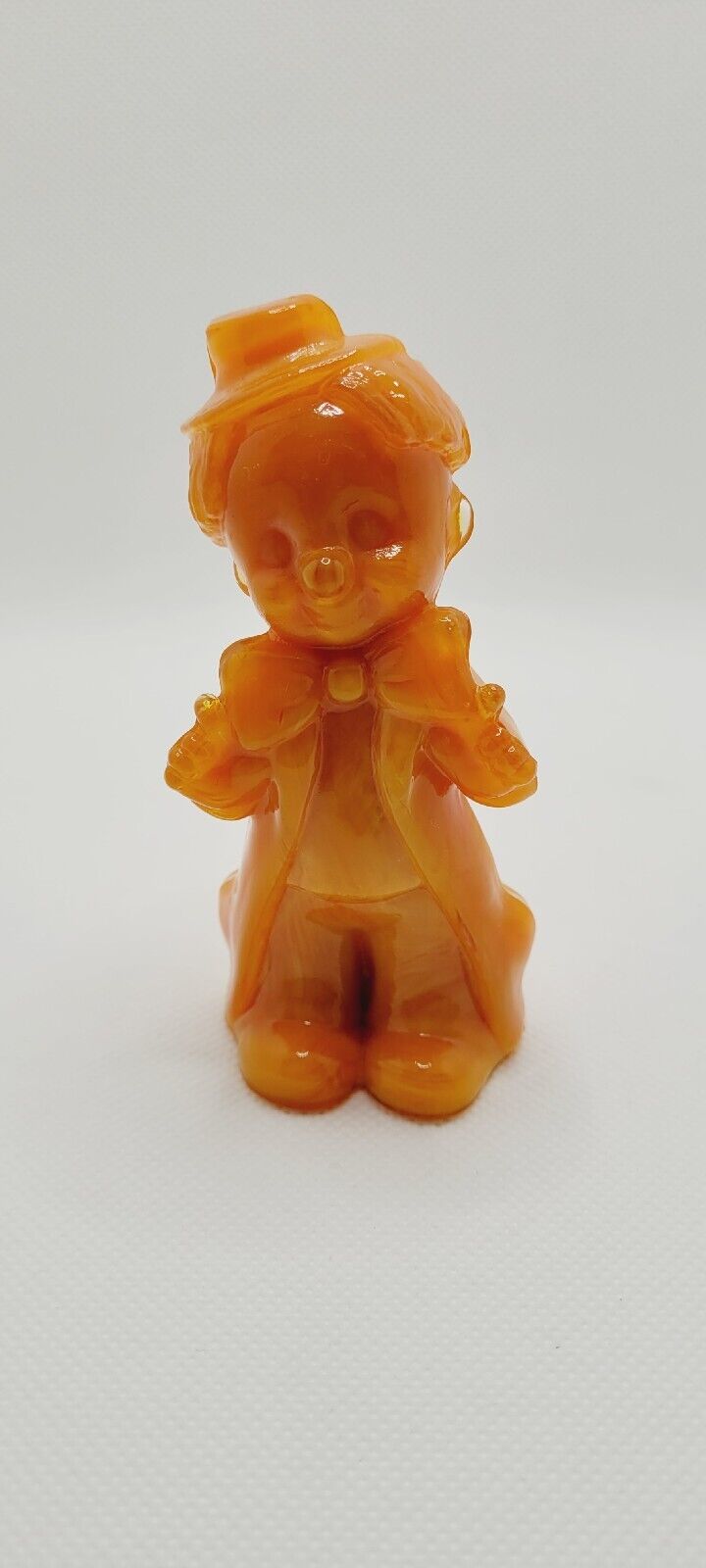 Vintage Boyd Glass Clown Chuckles Creamsicle And He Glows