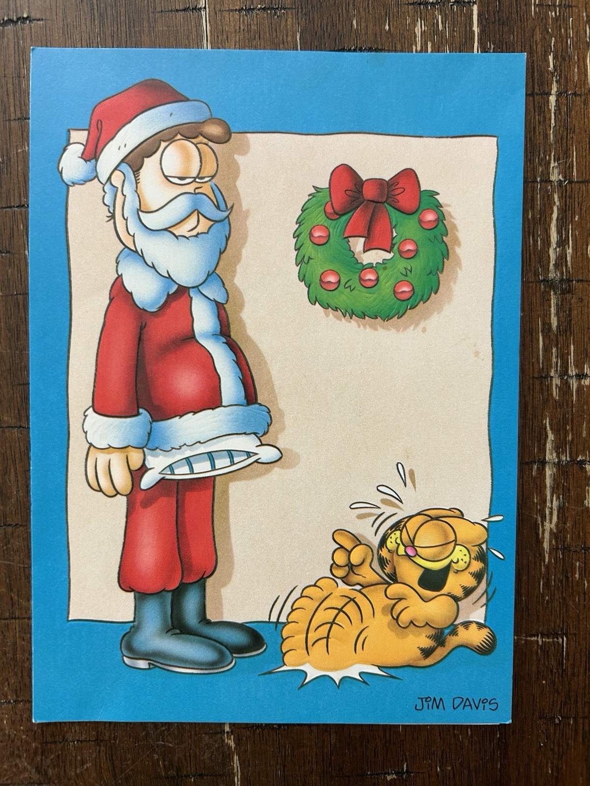 Vintage 1978 Garfield Christmas Card Jim Davis Gibson Cleo Wrap 224-0141