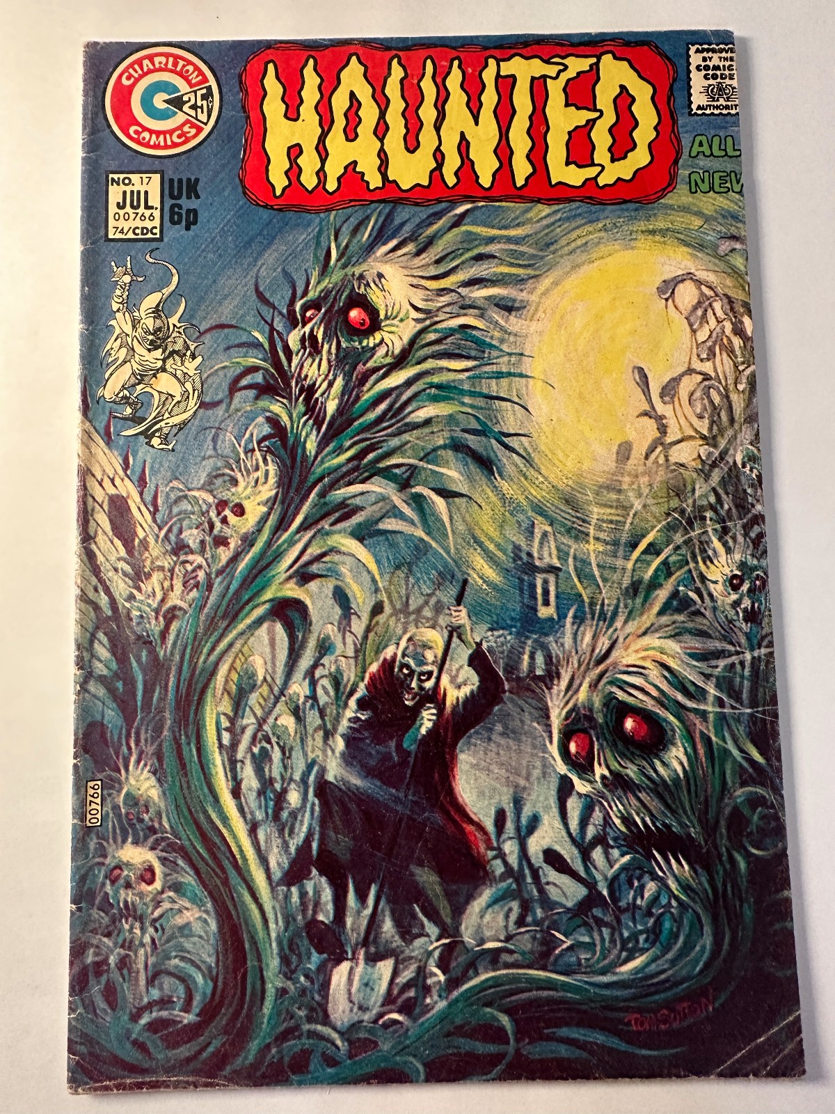 Haunted #17 Tom Sutton cover (Charlton July 1974) VF-