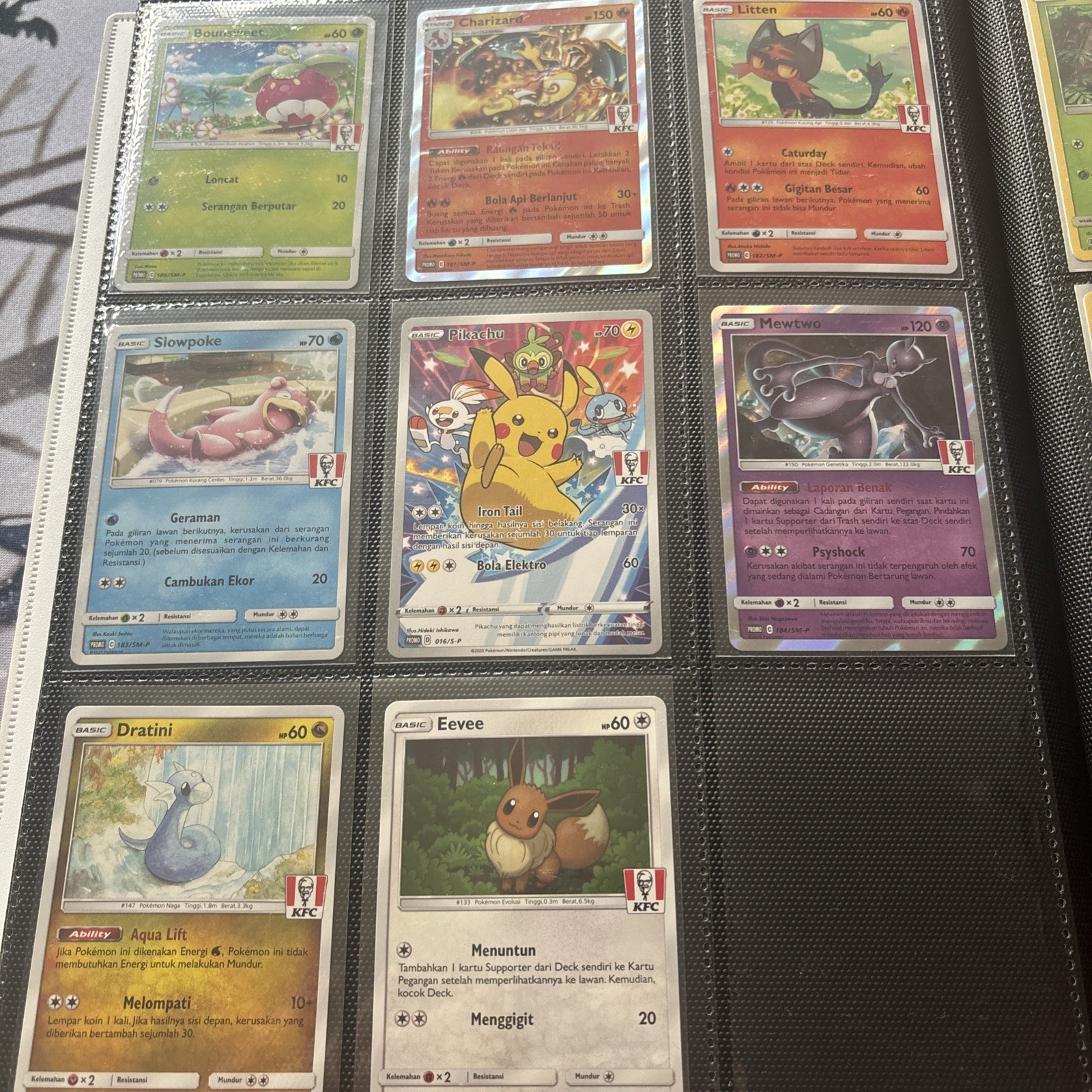 Pokemon Indonesia KFC Promo Complete Set – TCG Card Rare LP Pikachu 016/S-P Pokemon Indonesia KFC Promo Complete Set – TCG Card Rare LP Pikachu 016/S-P