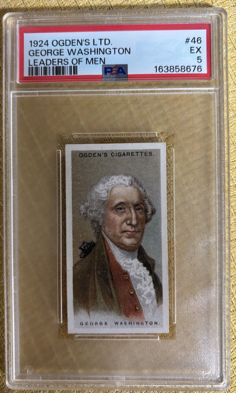 1924 Ogden\'s LTD Leaders of Men Tobacco Card George Washington #46 PSA 5