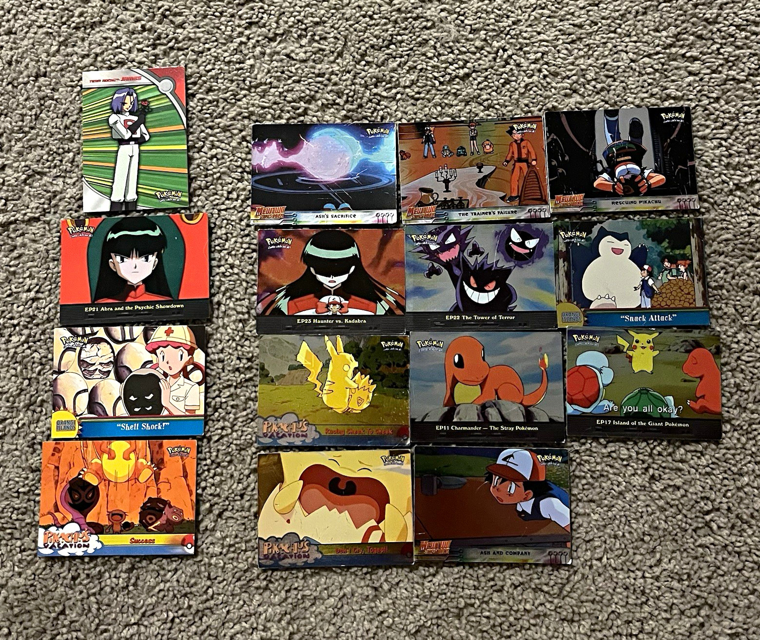 Lot of 63 Topps Pokemon Movie & TV Animation Cards Mewtwo Pikachu Vacation Foil