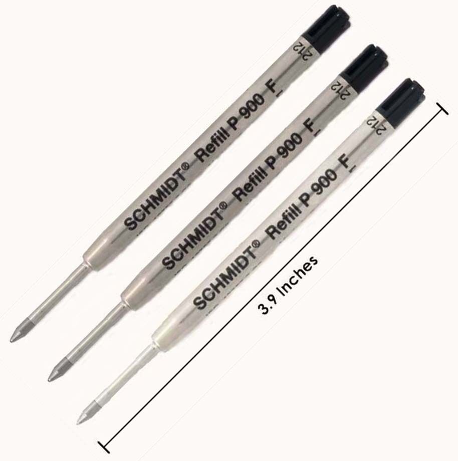 UZI Tactical Ballpoint Pen Black Medium Point Refills by Schmidt - 3 Pack