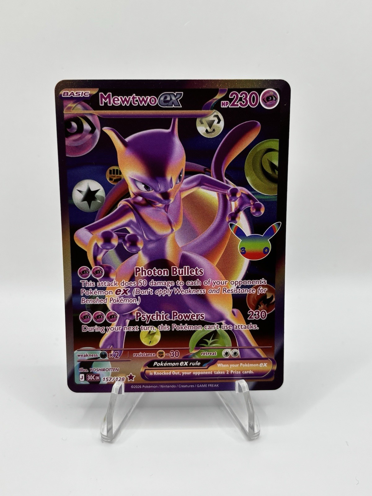 Pokémon TCG Mewtwo EX 157/128 30th Anniversary - English - MINT