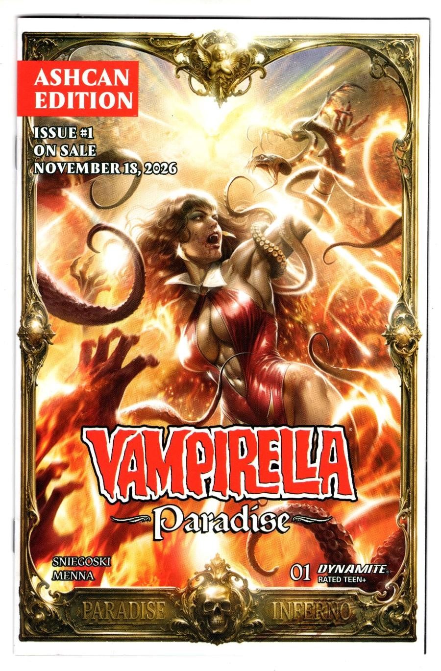 VAMPIRELLA PARADISE #1 ASHCAN EDITION DYNAMITE SNIEGOSKI MENNA PREVIEW COMIC