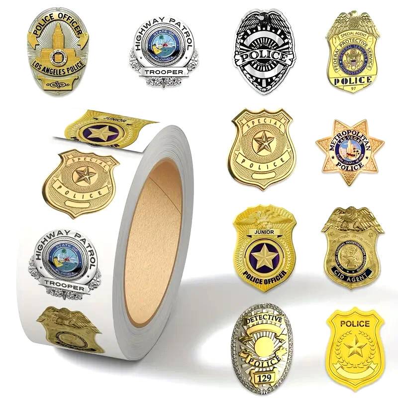 ⭐ BEST PICK ⭐ 500 LAW ENFORCEMENT POLICE OFFICER BADGE STICKERS PARTY FAVOR KIDS