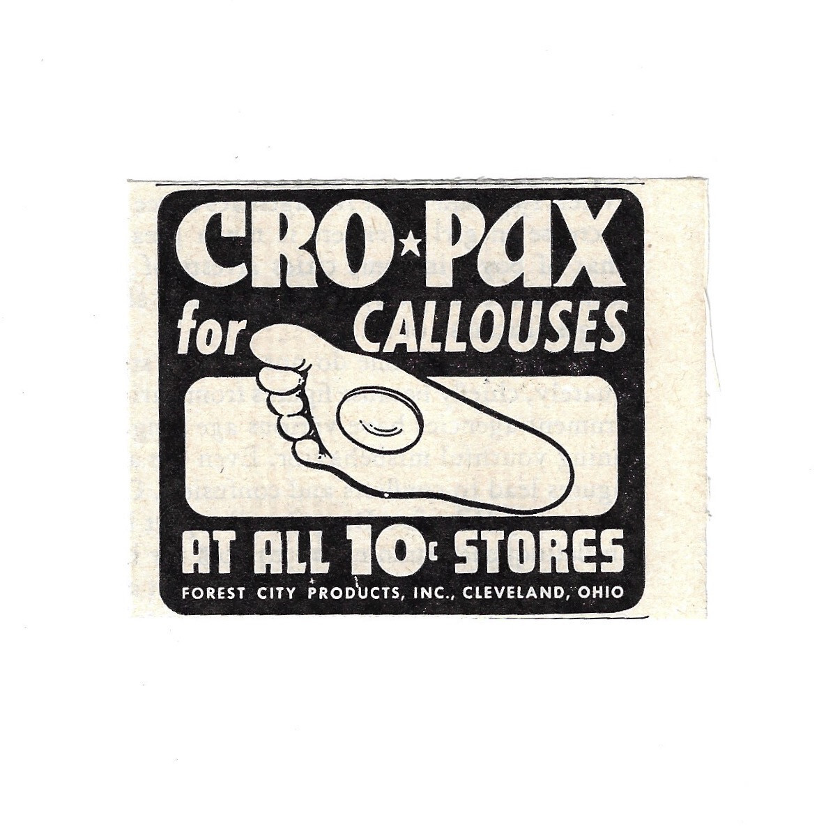 Cro Pax Print Ad Vintage Advertisement Medicine Advertising Cleveland OH 1943