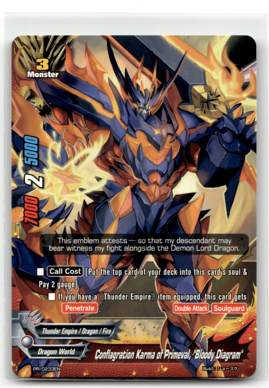 Future Card Buddyfight Conflagration Karma of Primeval \
