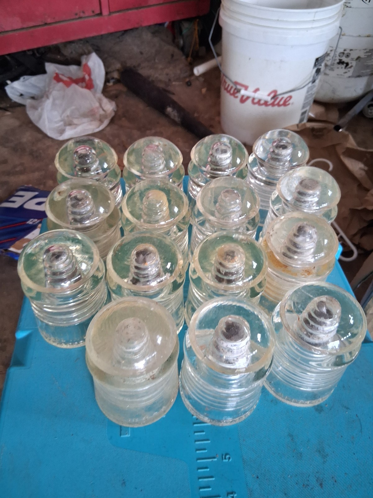 #1 Vintage Pyrex Clear Glass Electric Insulator Made in USA