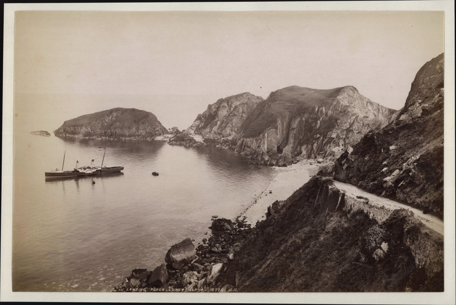 James Valentine, England, Lundy Island, Landing Place Vintage Albums Print Ti
