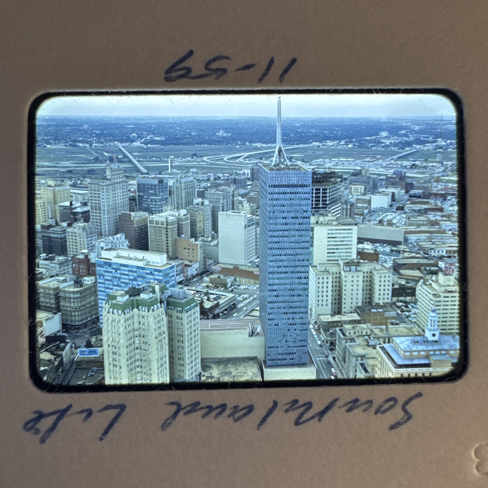 Vintage 1959 Kodachrome Slide Southland Life Building Dallas Texas