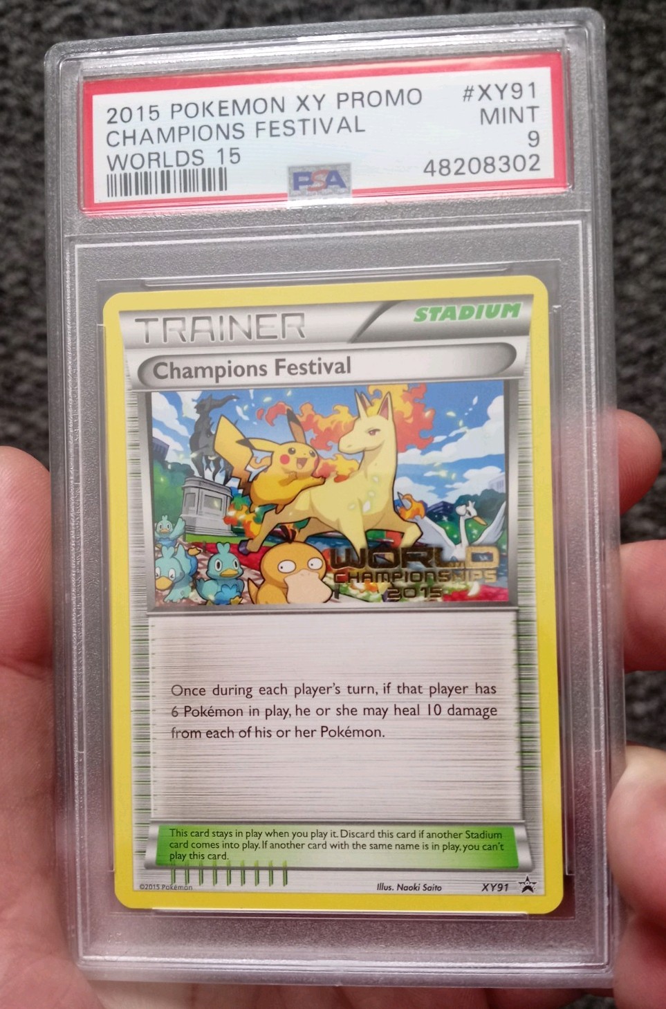 PSA 9 Champions Festival XY91 STAFF 2015 Pokémon Worlds Championship 