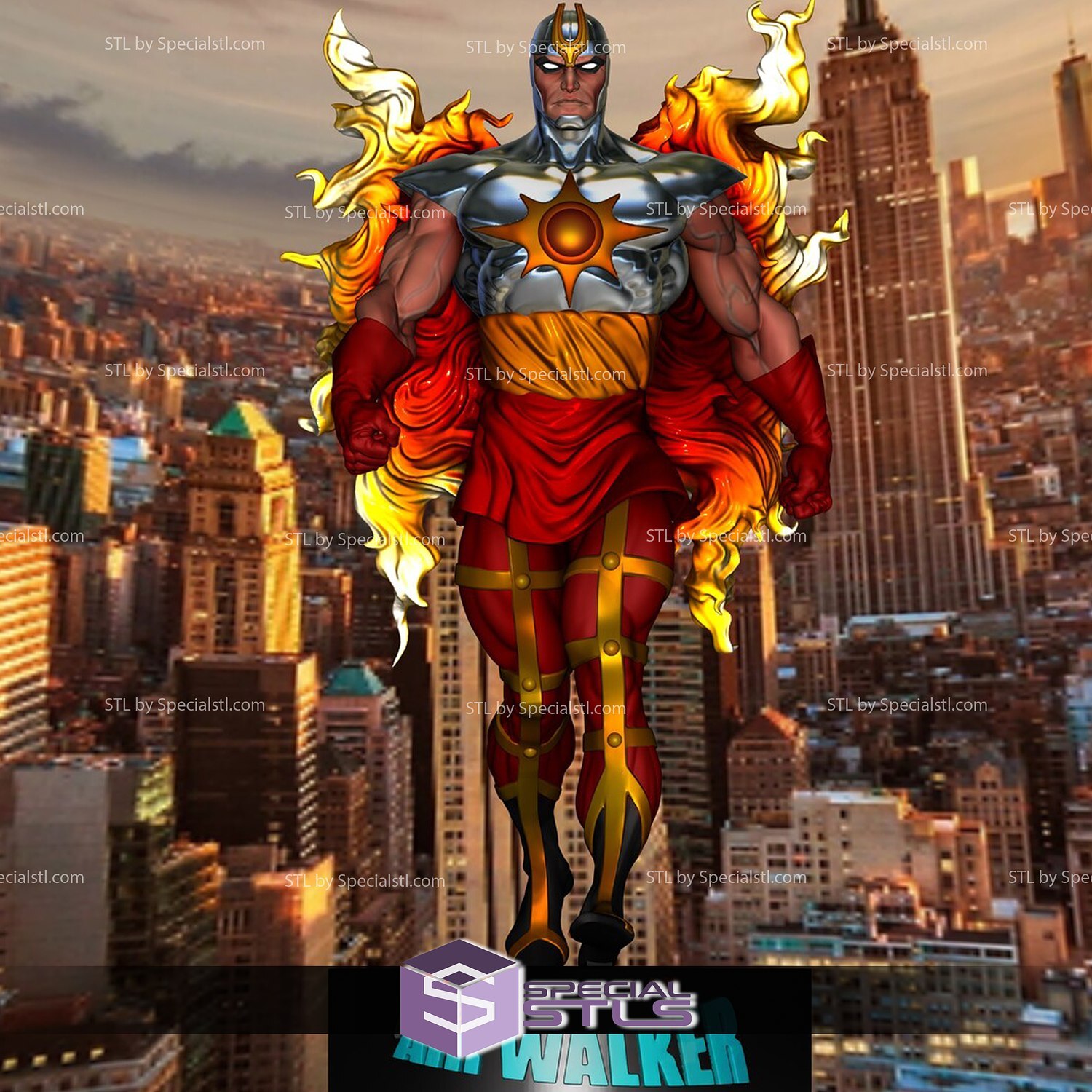 Gabriel the Air-Walker Herald of Galactus   Resin Sculpture Statue Unpainted/Un