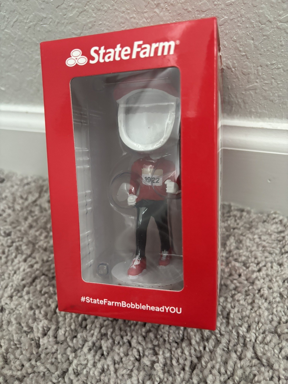 STATE FARM Company Marathon Runner Bobble Head YOU Photograph