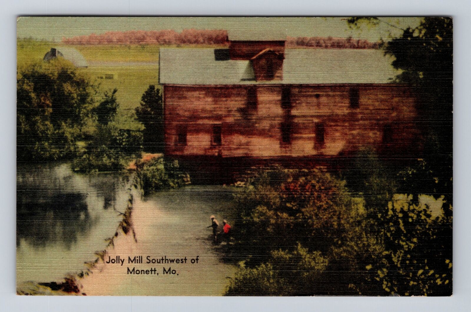 Monett MO-Missouri, Jolly Mill Southwest of Monett, Vintage c1946 Postcard
