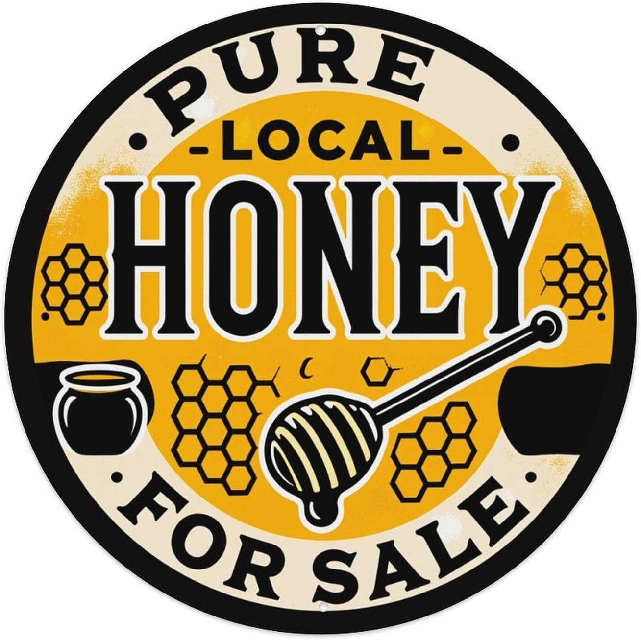 Pure Local Honey For Sale Poster Vintage Tin Metal Signs Home Décor 8x8