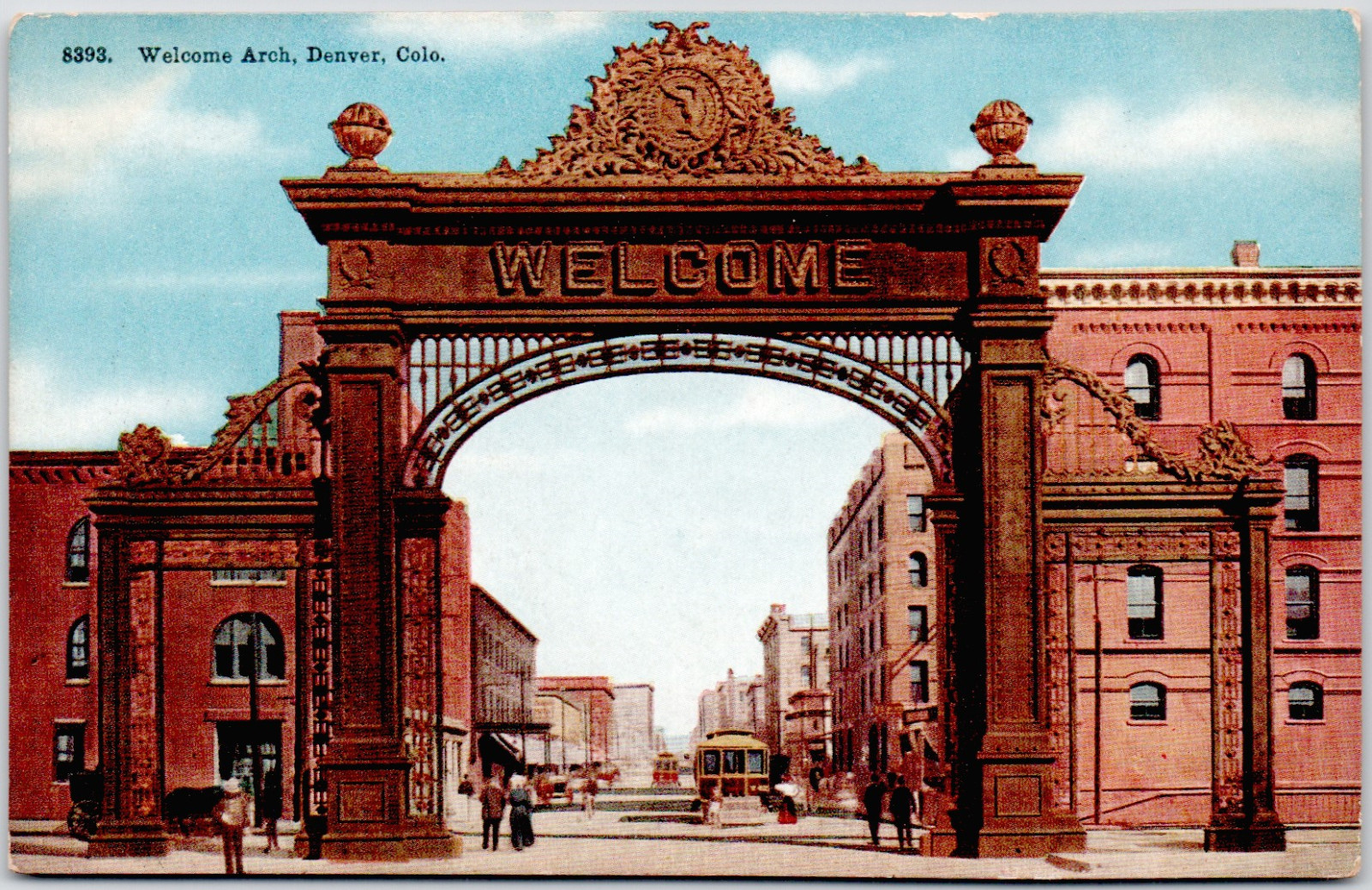 Denver Colorado Welcome Arch Vintage Divided Back 1907-1915 Postcard