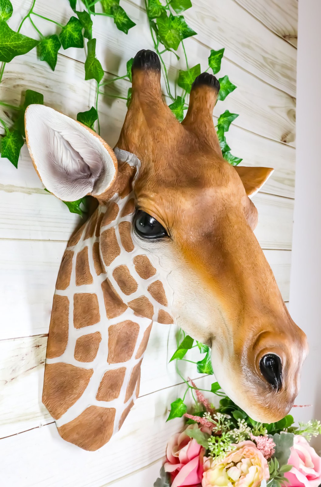 Ebros Safari Giraffe Head Trophy Taxidermy Wall Decor 16.5\
