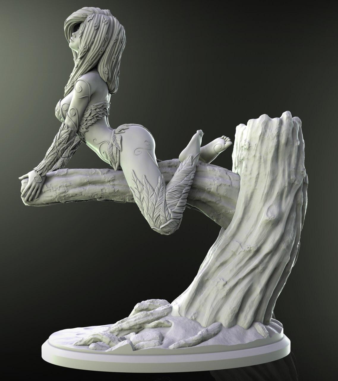 Arbre the Wood Nymph  Resin Sculpture Statue Model Kit  Unpainted/Unassembled