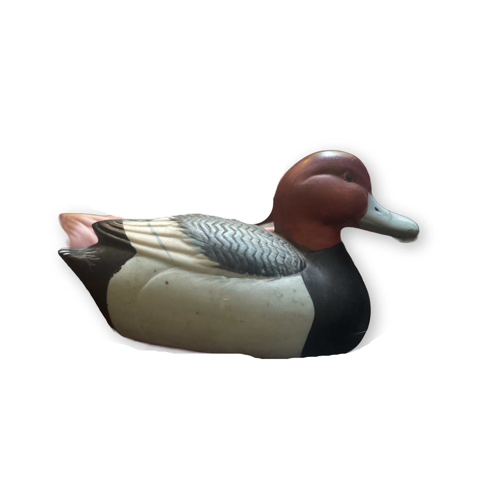 JASCO Redhead Duck Decoy Miniature Hand Painted Figurine Made in Taiwan Vintage
