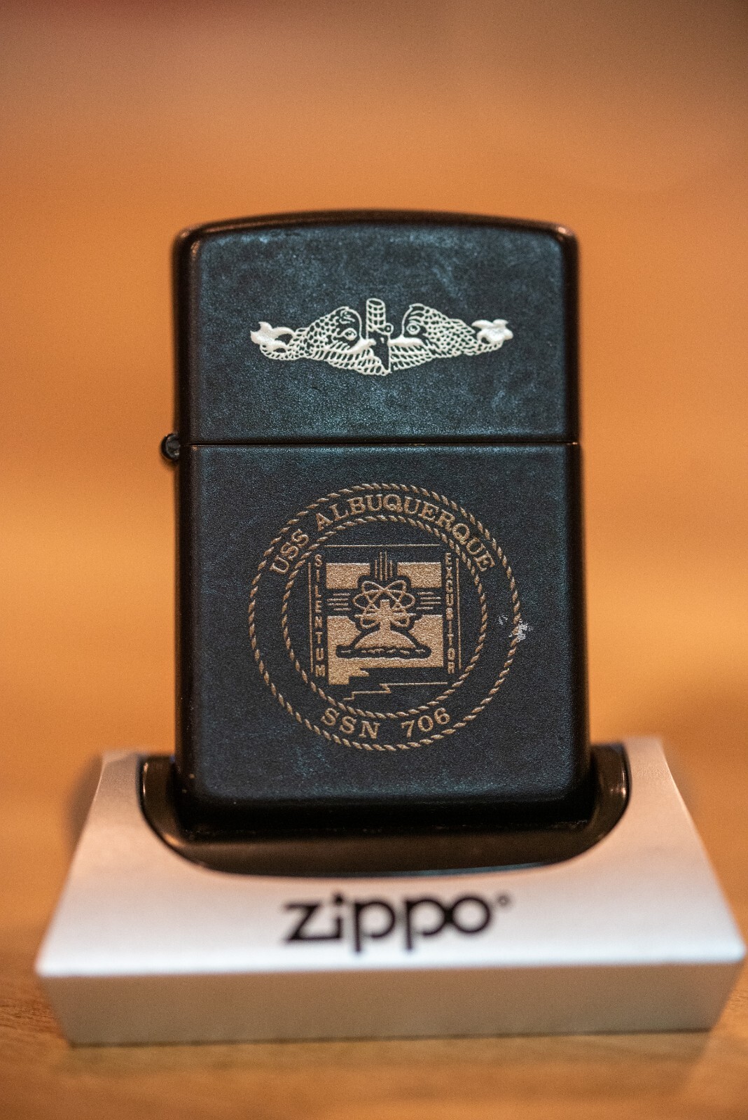 ZIPPO LIGHTER SUBMARINE USS ALBUQUERQUE SSN 706 VINTAGE 