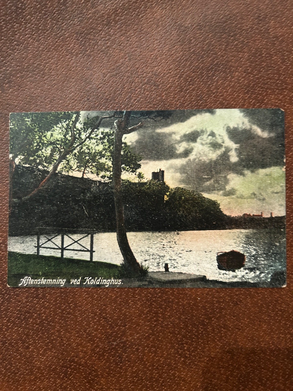 Vintage RARE Denmark Det Skonne- Aftenstemning ved Koldinghus Unposted 1900s