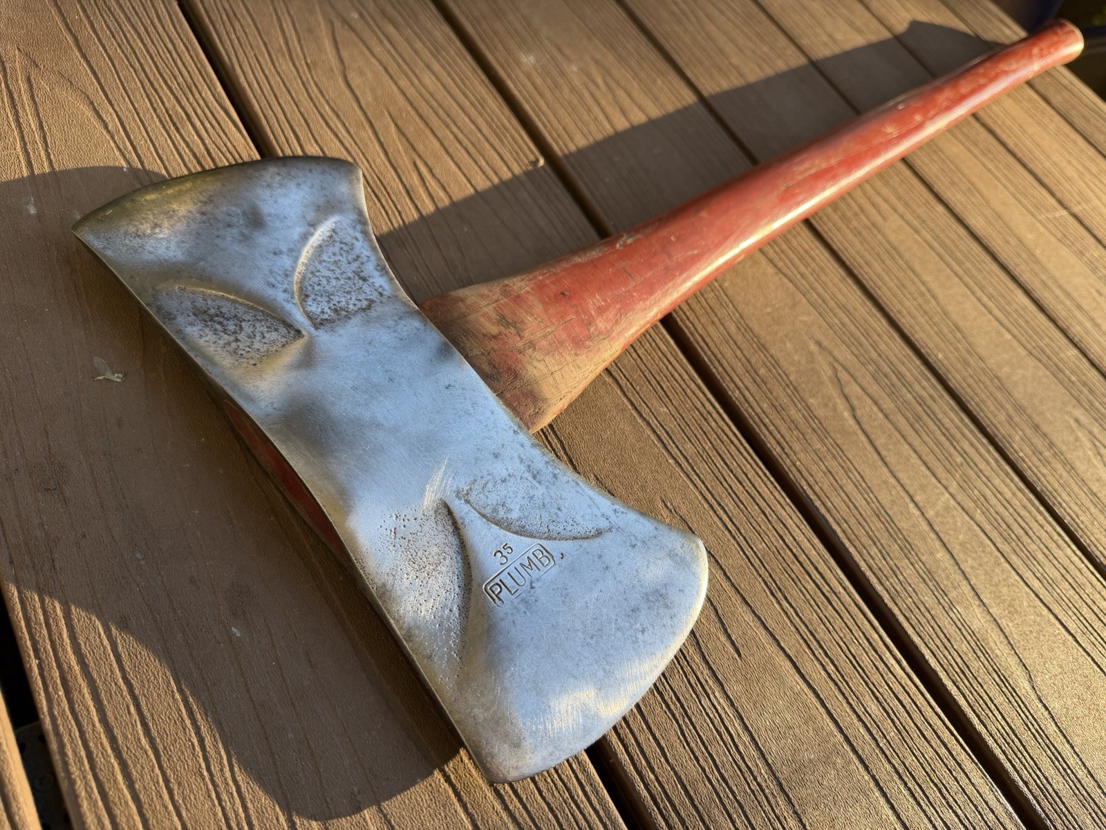 Rare Plumb Jet Wing 35 Permabond Double Bit Axe 4Lb 12oz Phantom Bevels Original