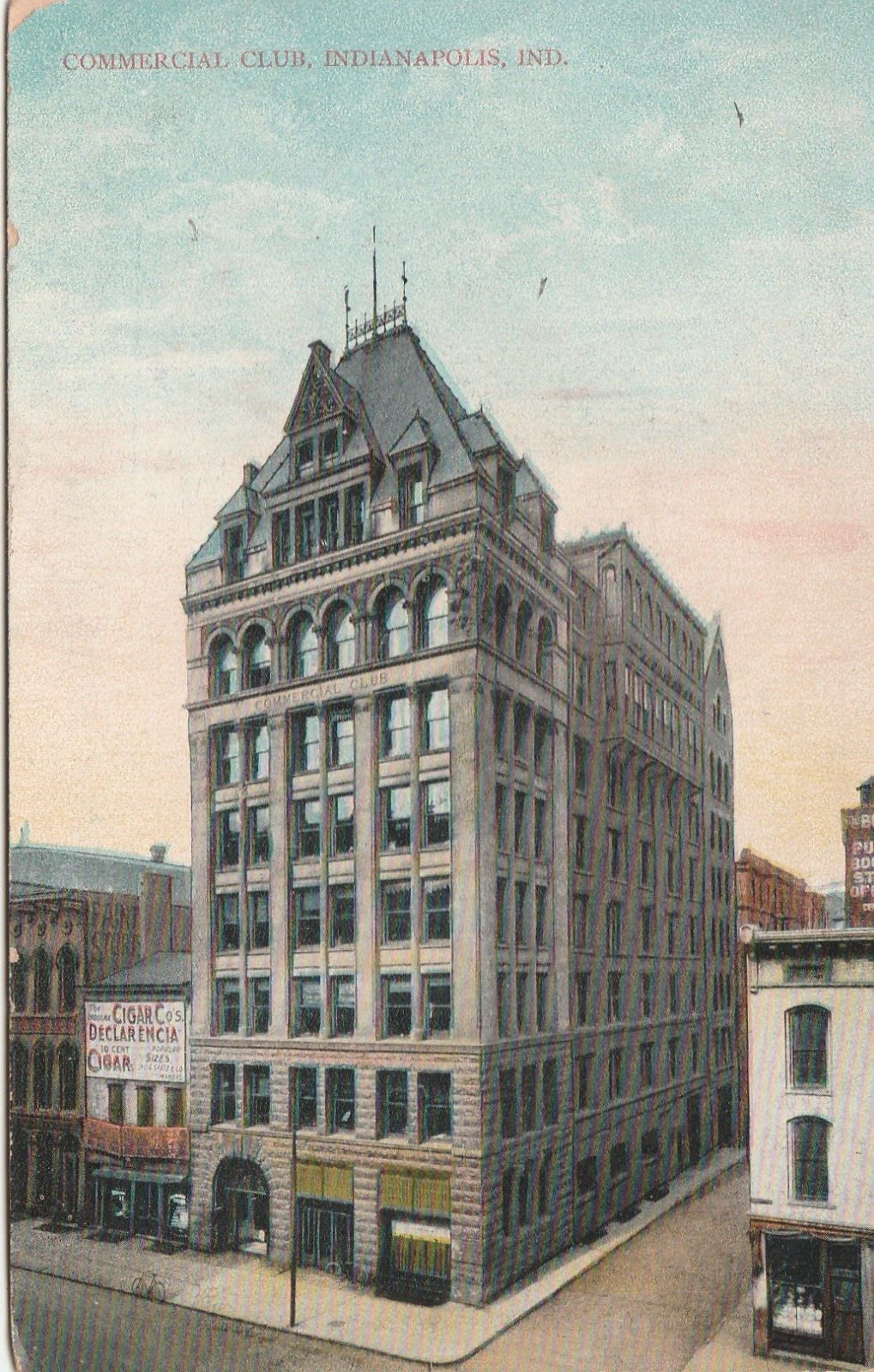 Vintage Postcard Commercial Club Building Indianapolis Indiana Unposted Vintage Postcard Commercial Club Building Indianapolis Indiana Unposted
