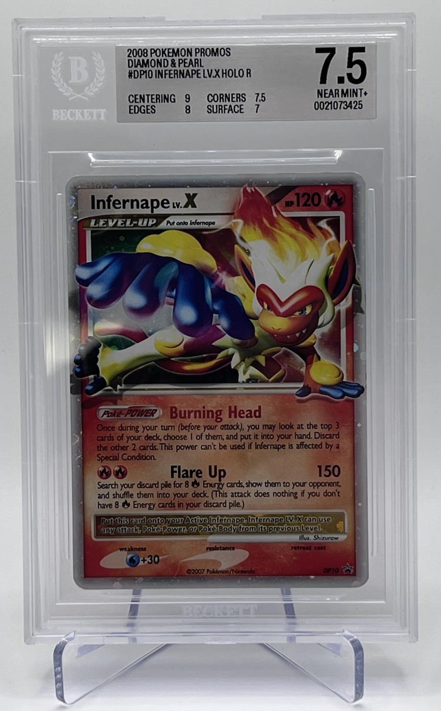 Pokémon Diamond & Pearl Promos Infernape LV.X Holo DP10 English BGS 7.5 Low Pop 