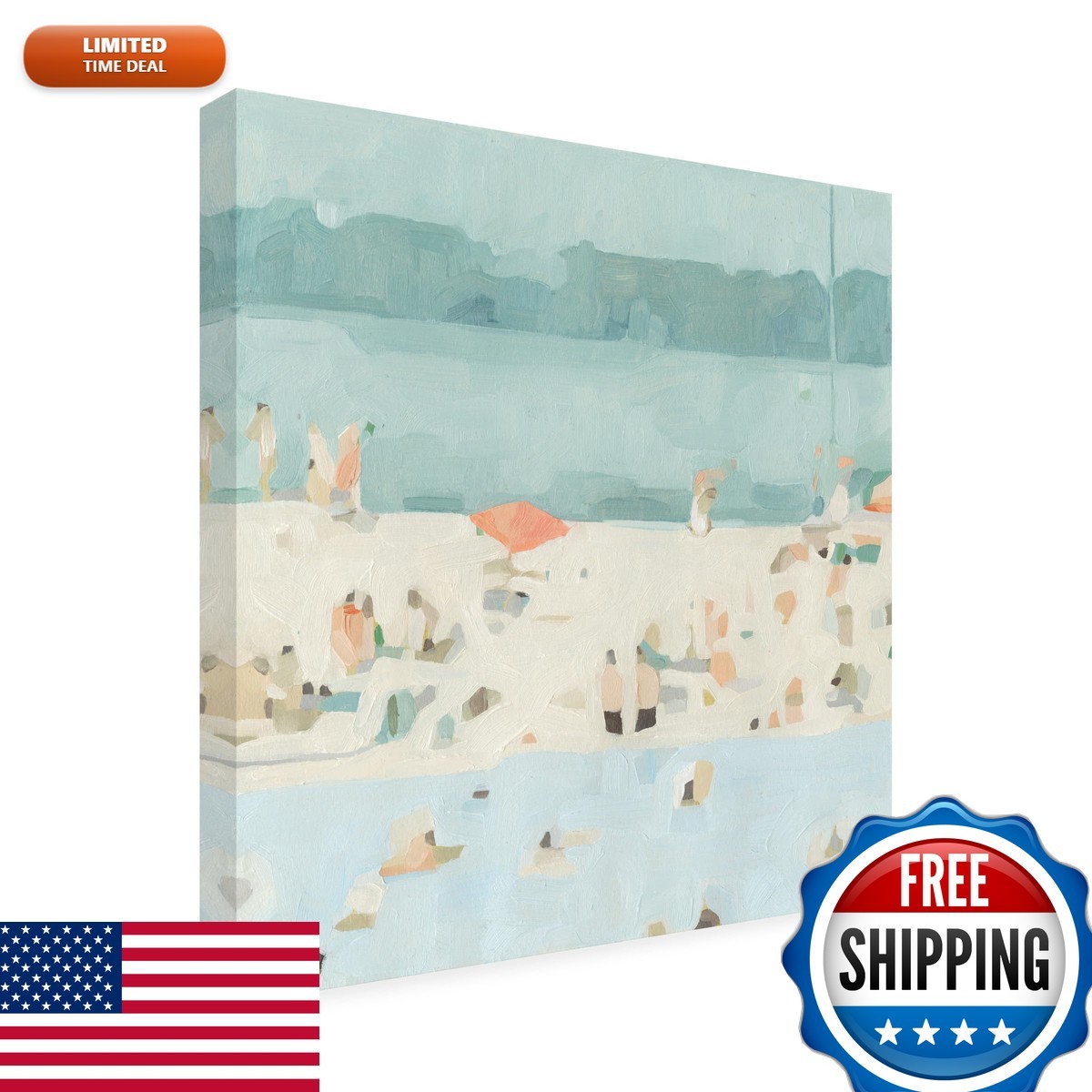 Trademark Fine Art Emma Scarvey Sea Glass Sandbar II Wrapped Canvas 24x24 Trademark Fine Art Emma Scarvey Sea Glass Sandbar II Wrapped Canvas 24x24