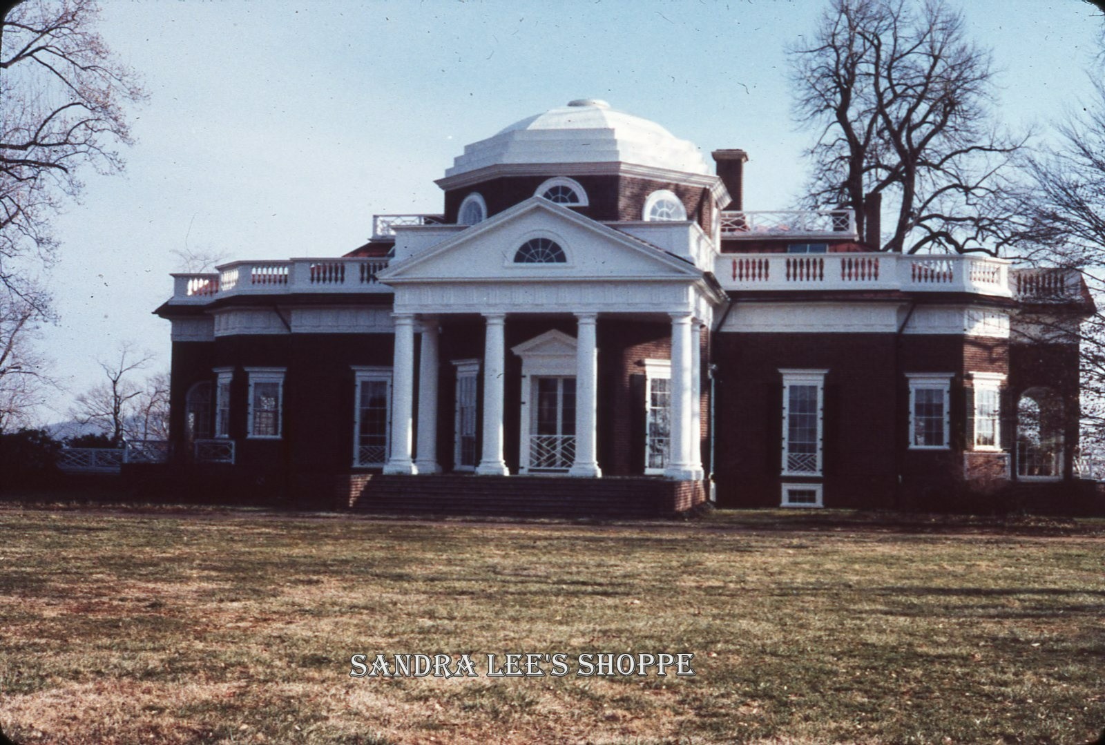 Monticello Thomas Jefferson Home Virginia 1980 Vintage Film Slide