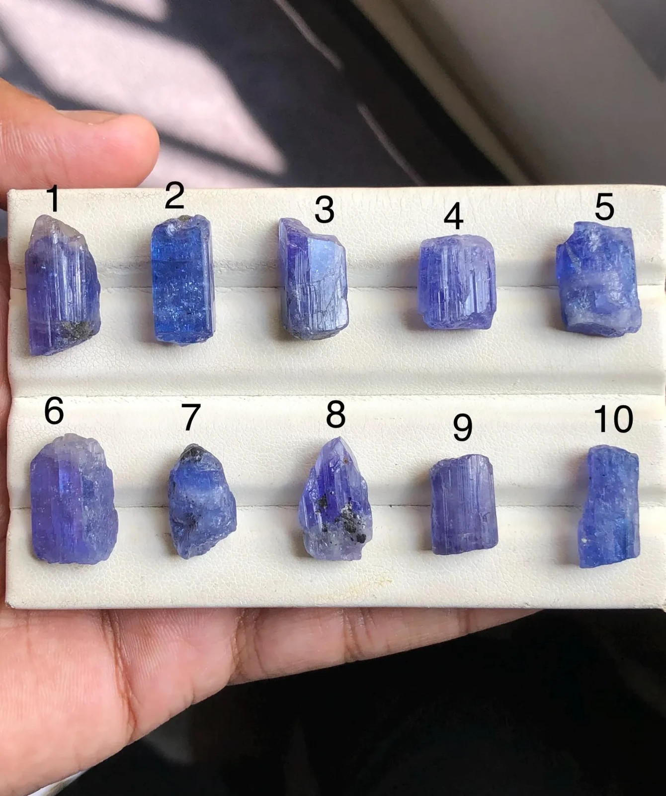 Natural Heated AAA Tanzanite Rough Crystal Blue Violet Raw Stone Tanzania