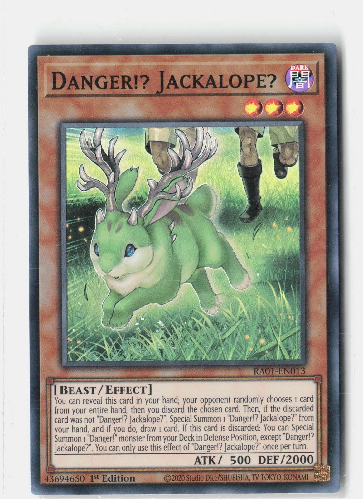 Danger? Jackalope? RA01-EN013 25th Anniversary  Yu-Gi-Oh 1st Edition NM