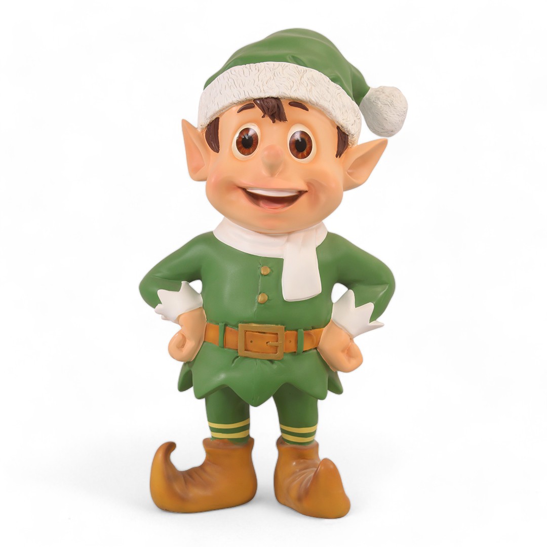 Standing Santa Elf Statue 3FT Large Christmas Decor Indoor Outdoor Green Elf