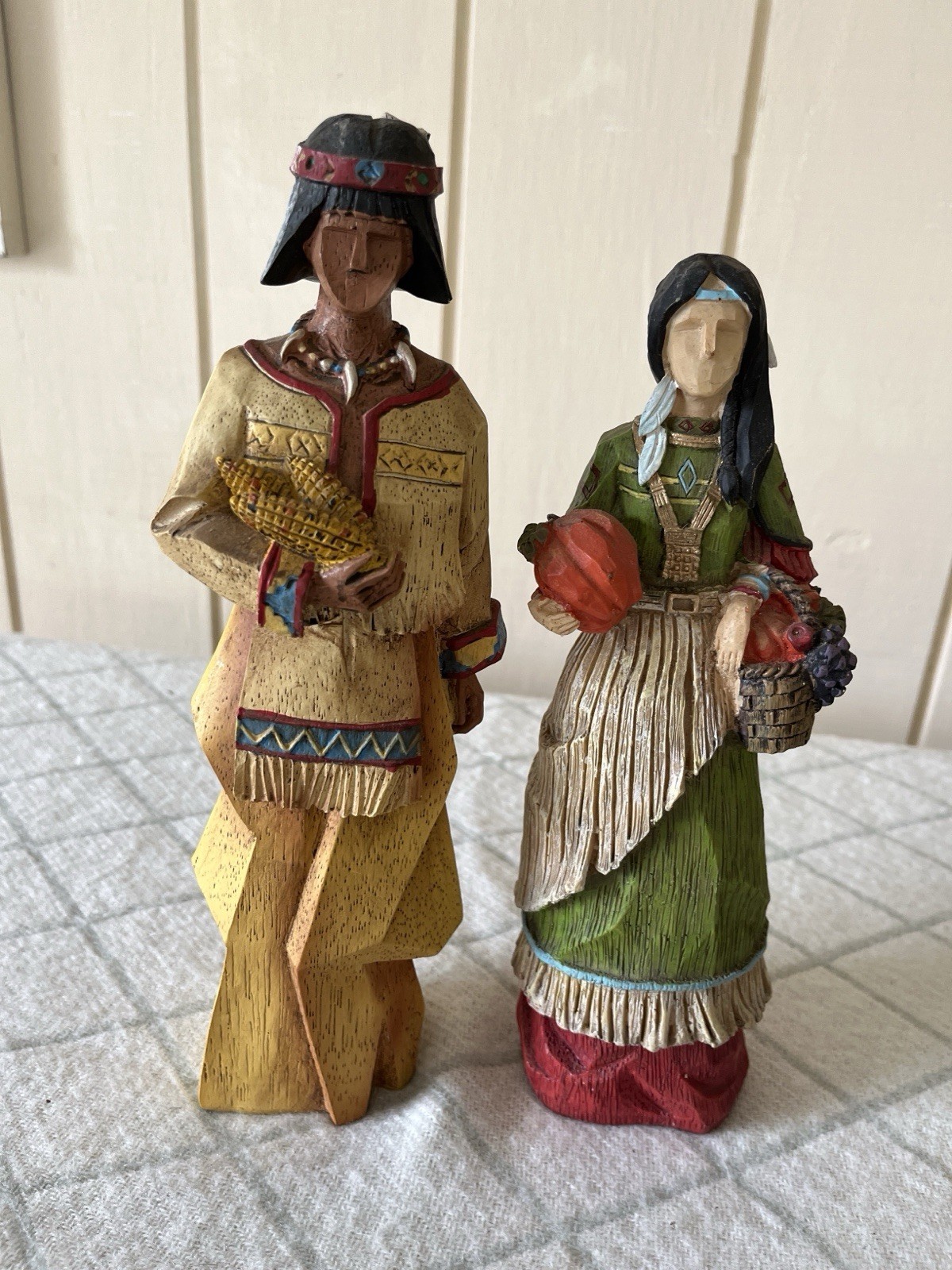 Thanksgiving Pacific Rim Cubist Native American Figurine 