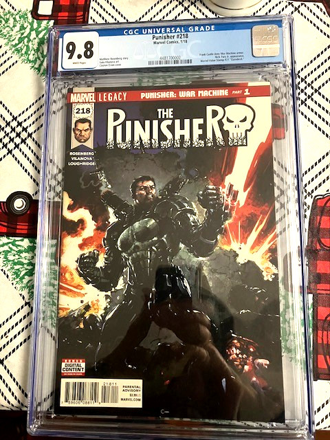 Punisher 218 CGC 9.8 NM/MT WP 2018 Marvel - 1st Punisher War Machine - Crain cvr