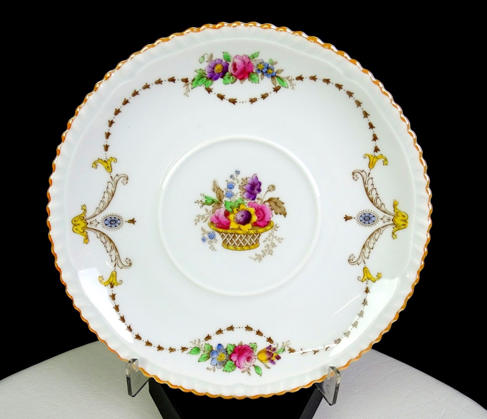 Spode Copeland China England Porcelain Flower Basket 6 7/8\