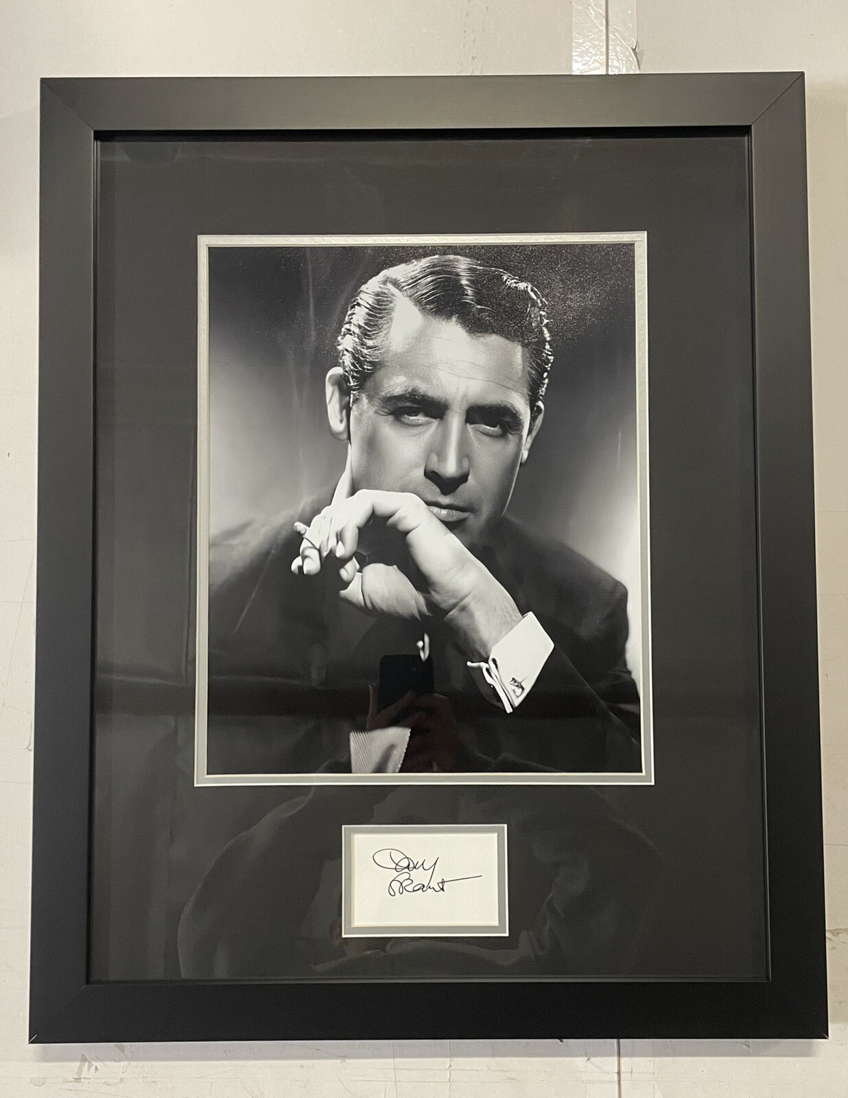Cary Grant Portrait Framed With Autograph