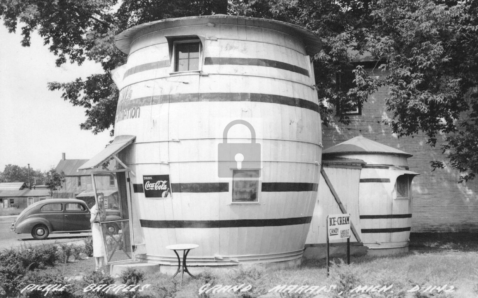 Pickle Barrels Roadside Stand Grand Marais Michigan MI - Reprint