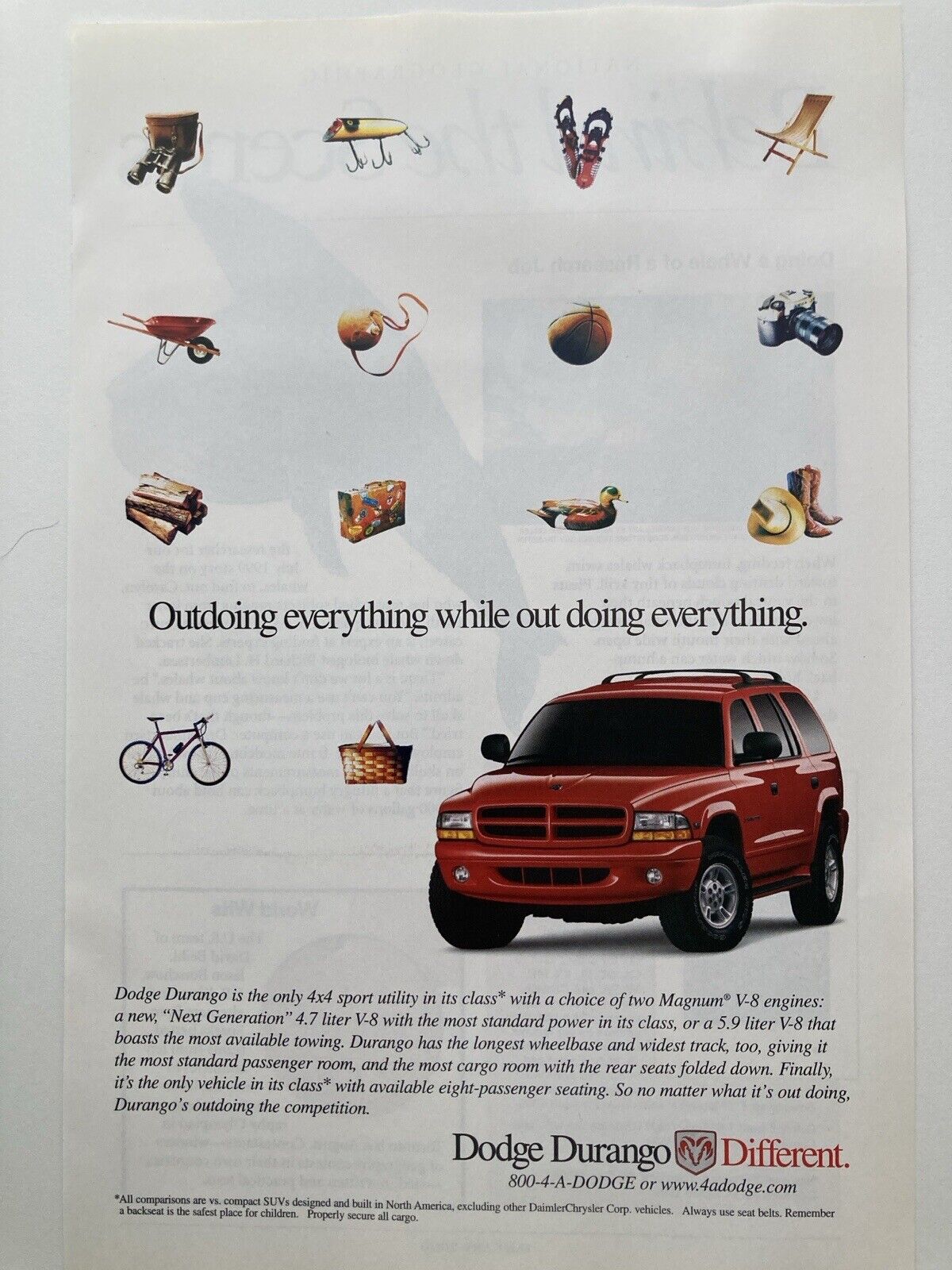 2000 Dodge Durango Print Ad