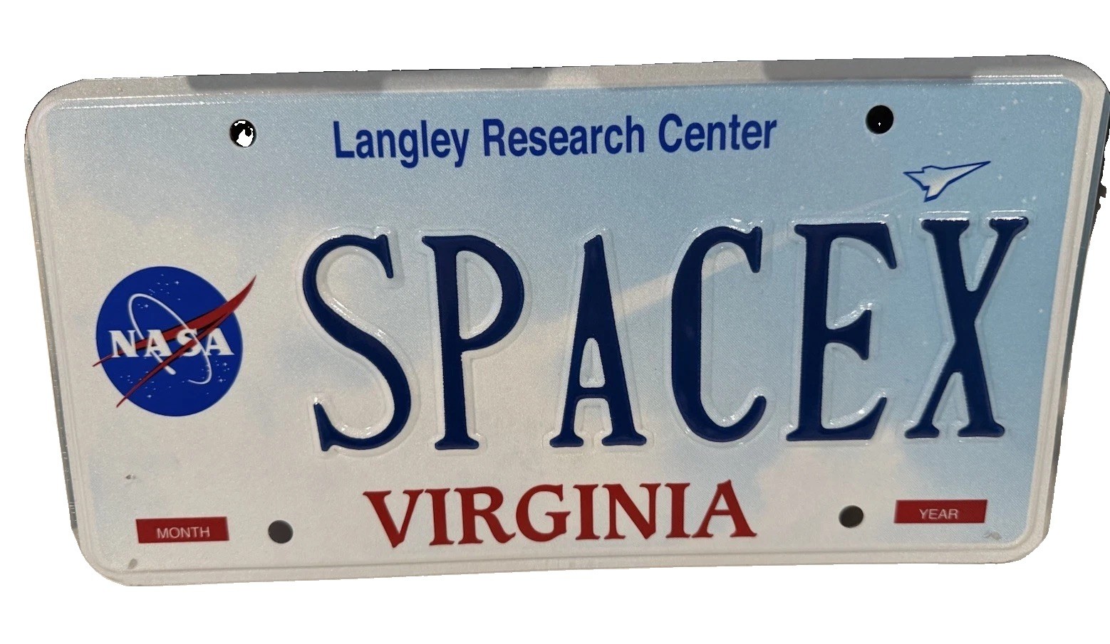 Exp Va Personalized Vanity License Plate SPACE X NASA Langley Research Tag Sign