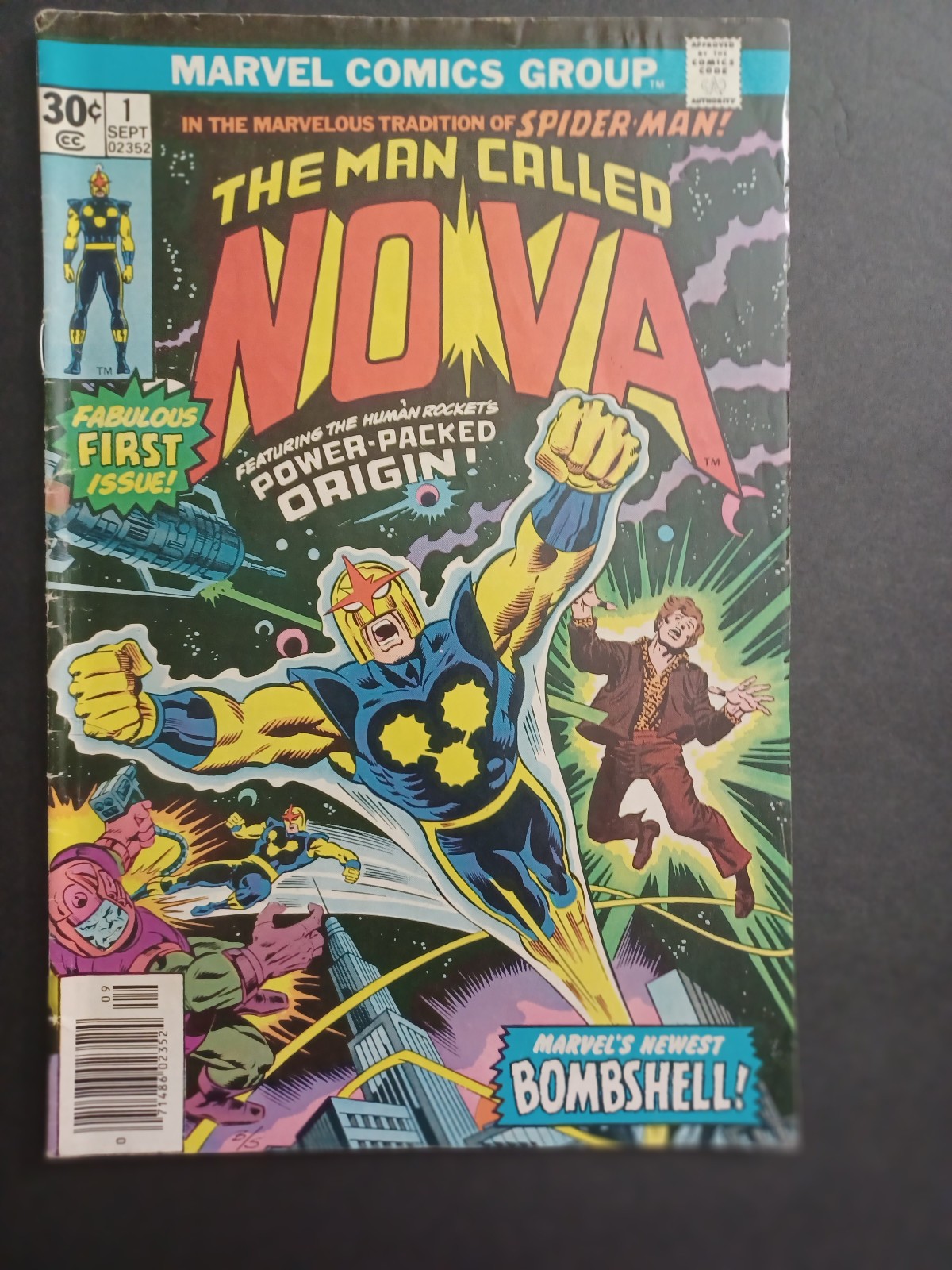 The Man Called Nova #1 newsstand - 1st app Richard Ryder Nova - 1976 - VG