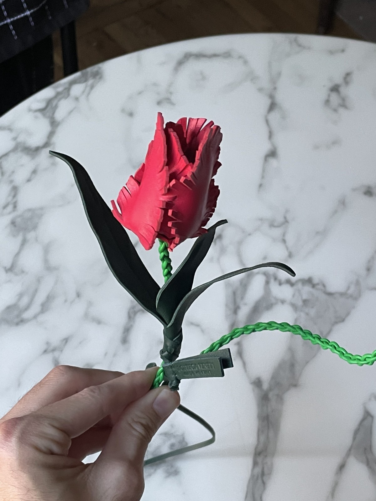 Rare Bottega Veneta Leather Rose -- 2027 Spring/Summer Fashion Show Invitation