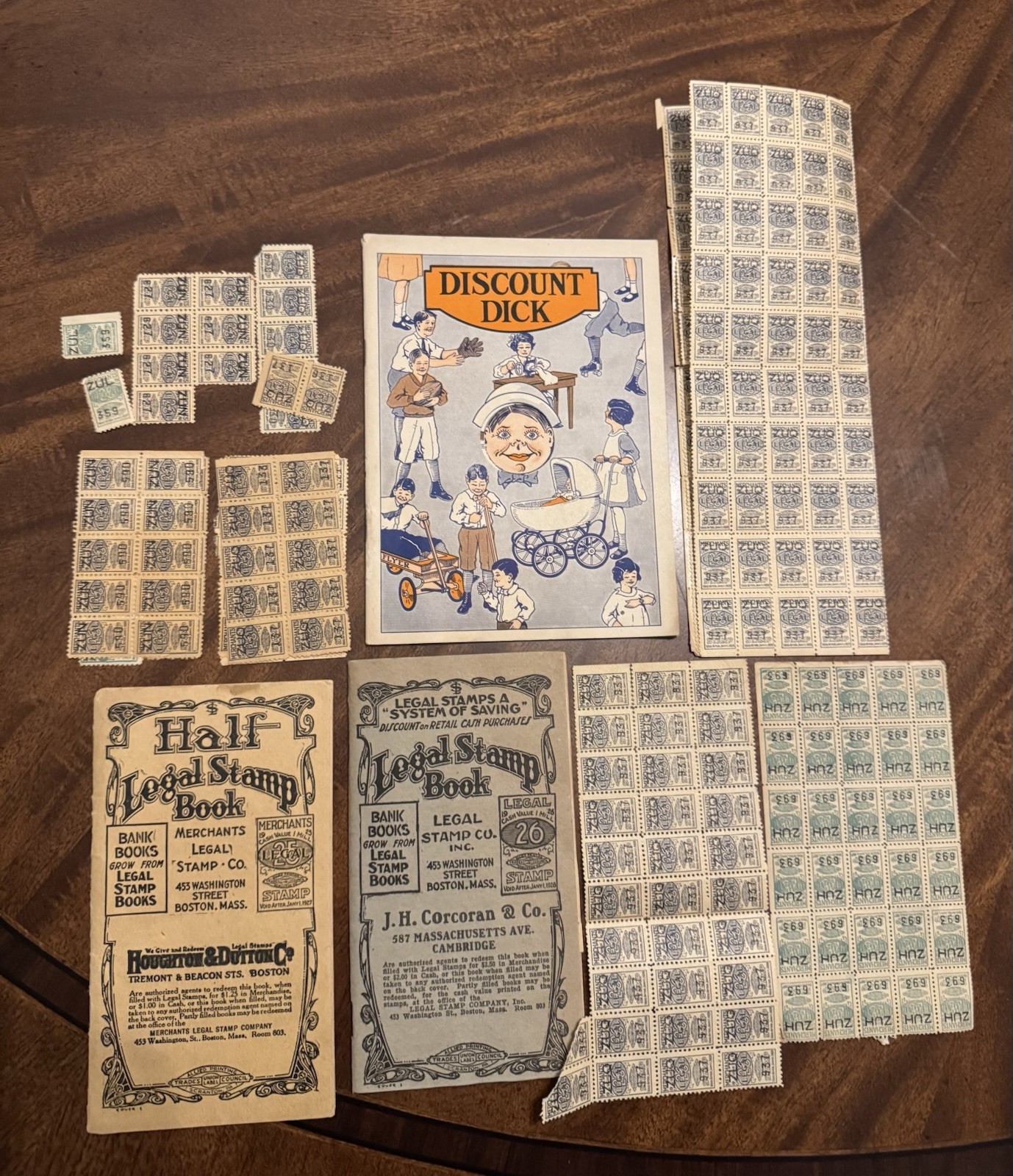 1927 Boston Trading Stamps Advertising Lot Discount Dick JH Corcoran Cambridge