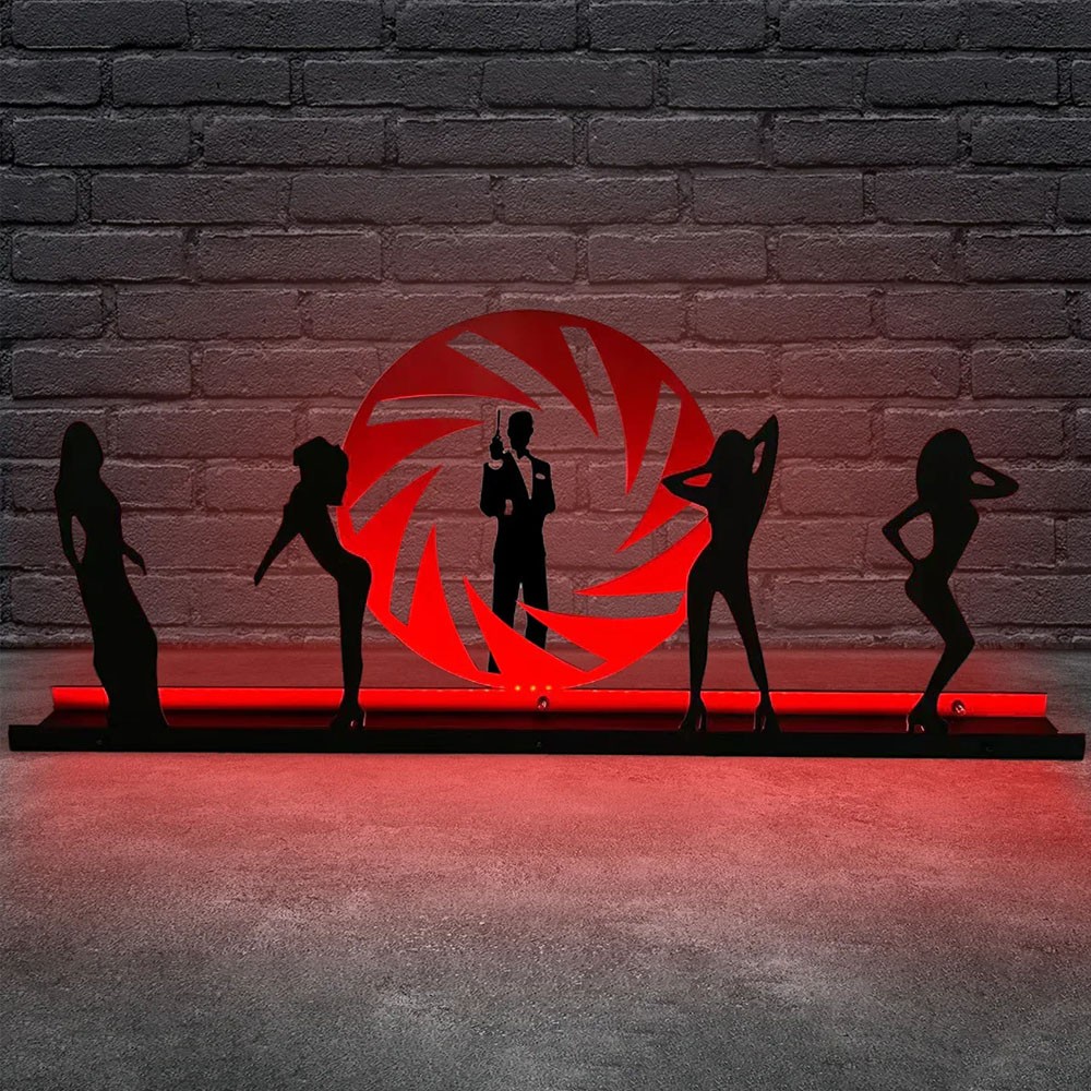 007 James Bond Pinball Pinball Silhouette Topper for Pinball Machine