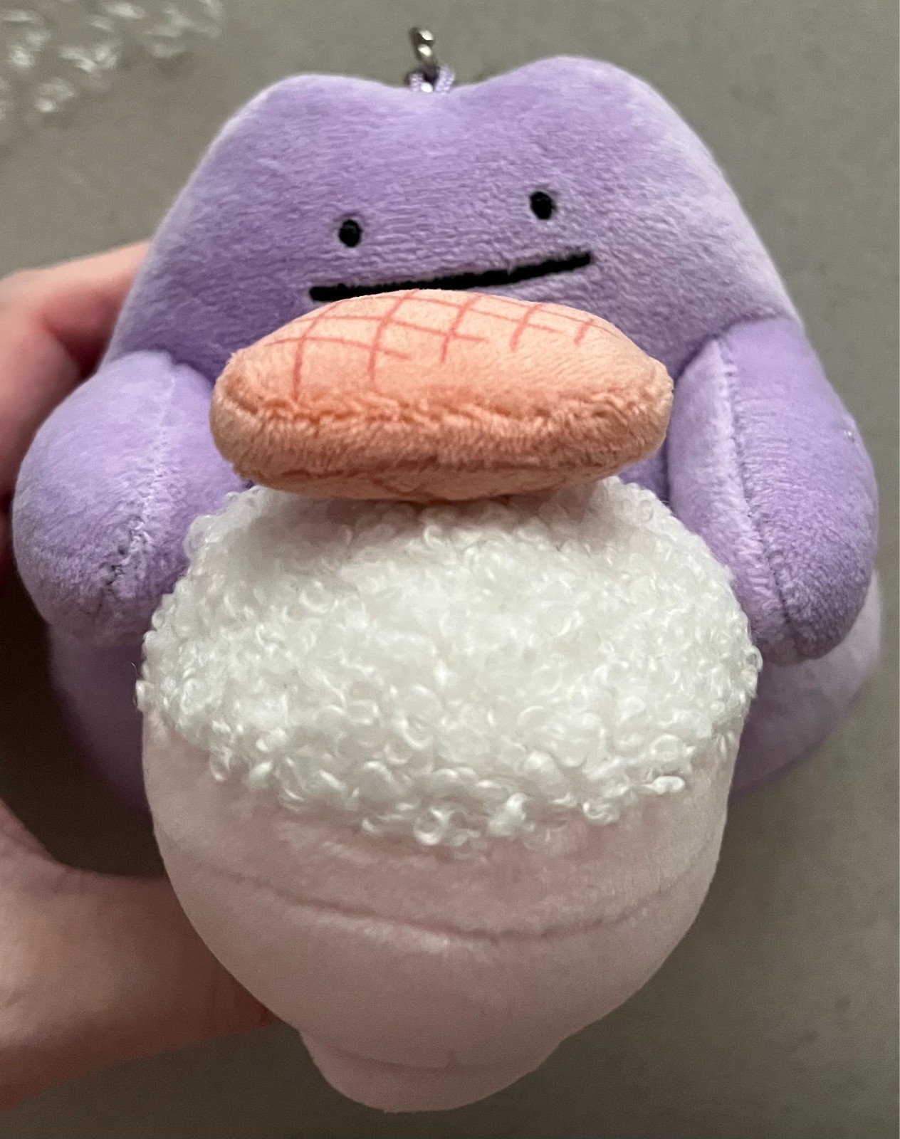 Pokemon x SPAM Ditto Plush Keychain Korea Limited Edition Keyring CJ NEW