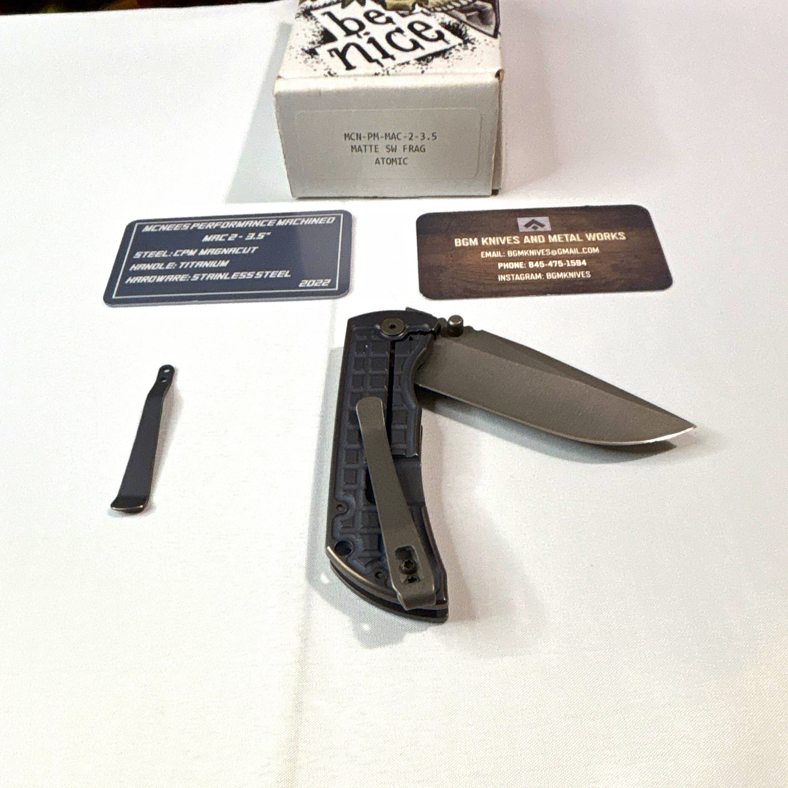 McNees Performance Machined MAC 2 3.5 CPM MagnaCut Titanium Frame Lock 2022
