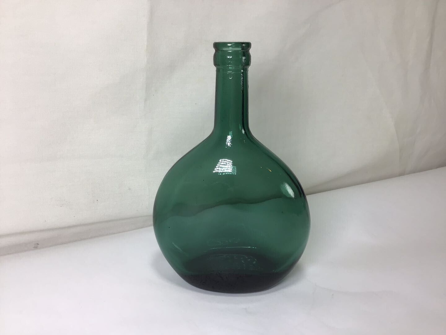 RR41 Vintage Old Green Flat Glass Bottle For Gift Set of Only One
