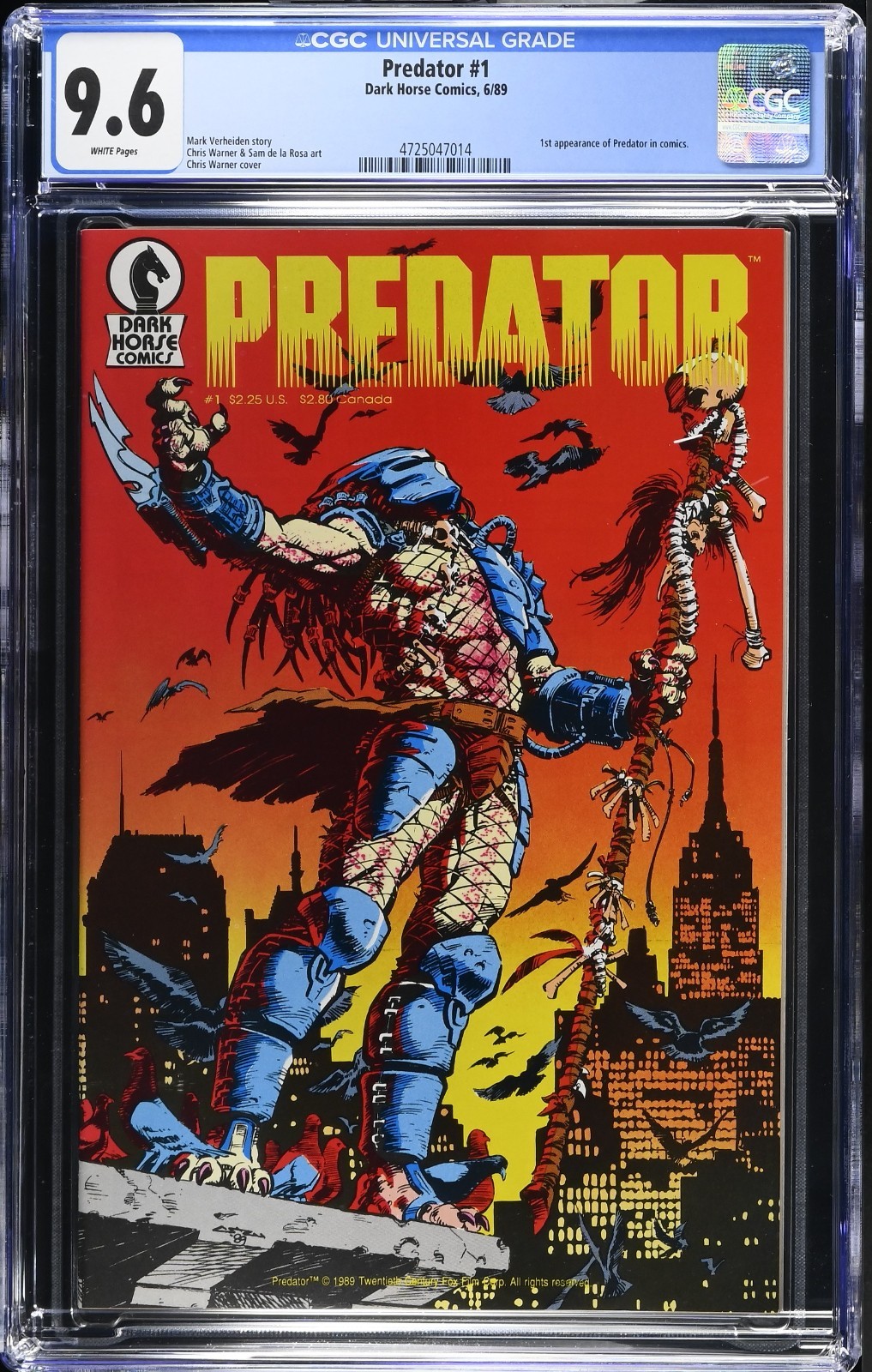 Predator #1 CGC 9.6 1989 1st Appearance Predator in Comics First Printing 🔑 