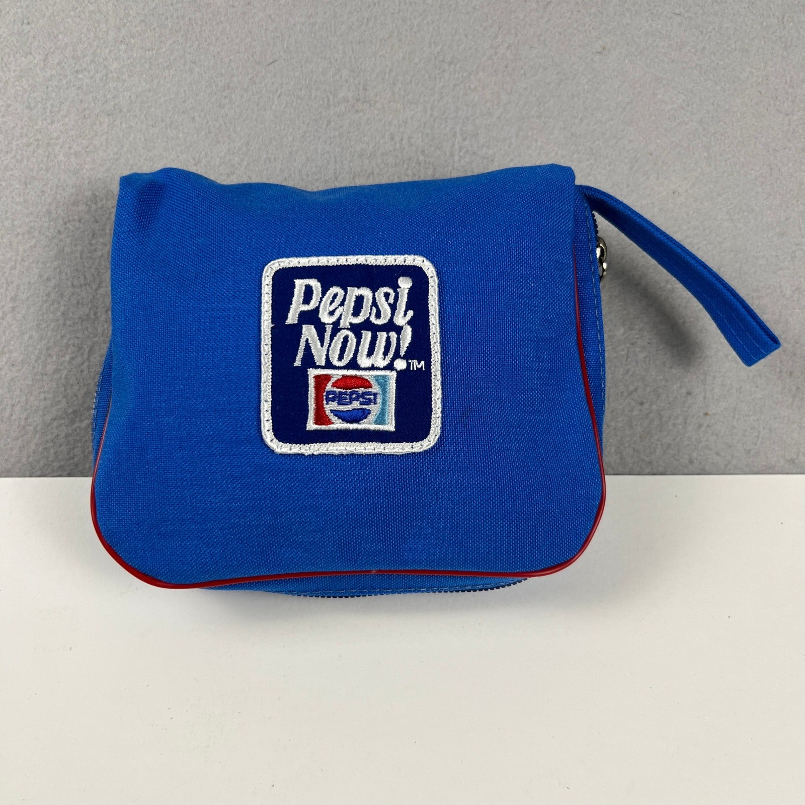 VTG Pepsi Now Travel Pouch Blue Canvas Wristlet Retro Soda Promo VTG Pepsi Now Travel Pouch Blue Canvas Wristlet Retro Soda Promo
